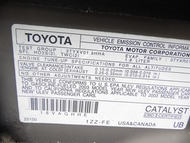 2003 Toyota Corolla Gray 1.8L AT #Z23269